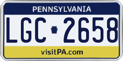 PA license plate LGC2658
