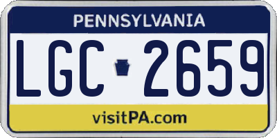 PA license plate LGC2659