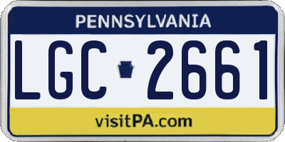 PA license plate LGC2661