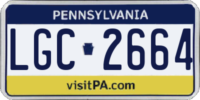 PA license plate LGC2664