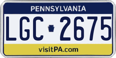 PA license plate LGC2675
