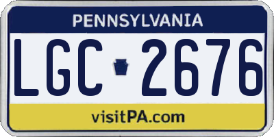 PA license plate LGC2676