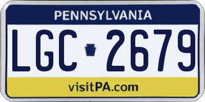 PA license plate LGC2679