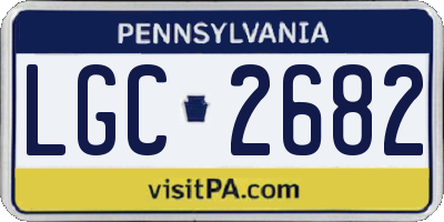 PA license plate LGC2682