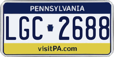 PA license plate LGC2688