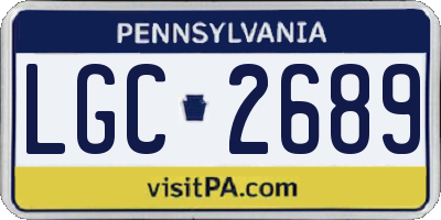 PA license plate LGC2689