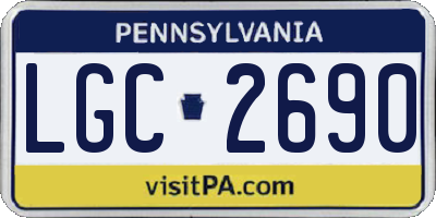 PA license plate LGC2690