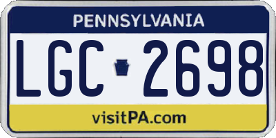 PA license plate LGC2698