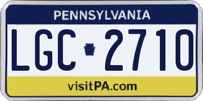 PA license plate LGC2710