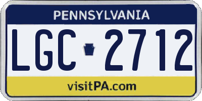 PA license plate LGC2712