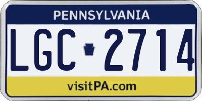 PA license plate LGC2714