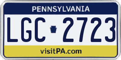 PA license plate LGC2723