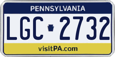 PA license plate LGC2732