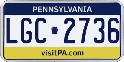 PA license plate LGC2736