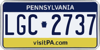 PA license plate LGC2737