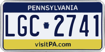 PA license plate LGC2741