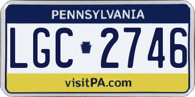 PA license plate LGC2746