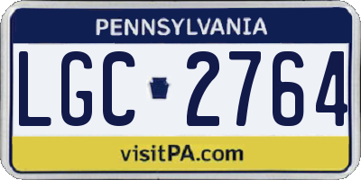 PA license plate LGC2764