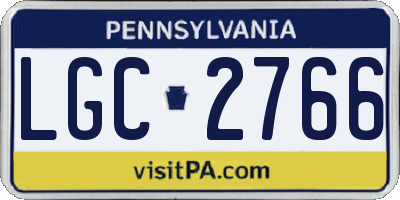 PA license plate LGC2766