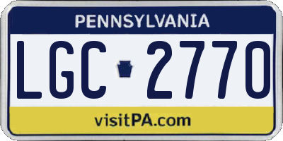 PA license plate LGC2770