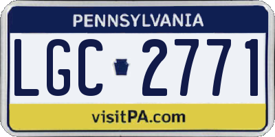 PA license plate LGC2771