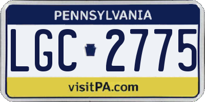 PA license plate LGC2775