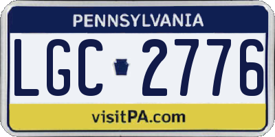 PA license plate LGC2776
