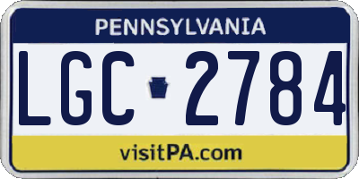 PA license plate LGC2784
