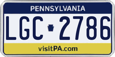 PA license plate LGC2786