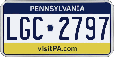 PA license plate LGC2797