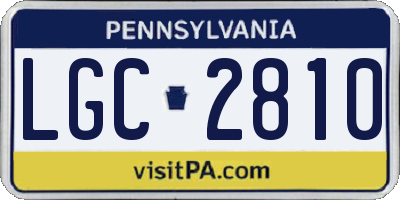 PA license plate LGC2810