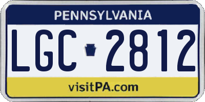 PA license plate LGC2812