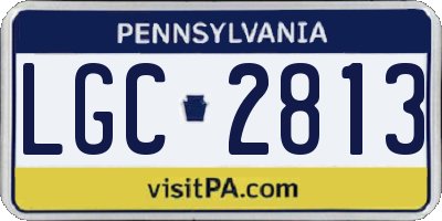 PA license plate LGC2813