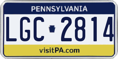 PA license plate LGC2814