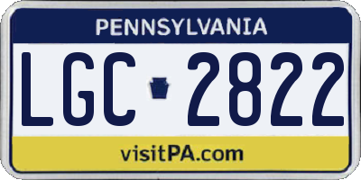PA license plate LGC2822