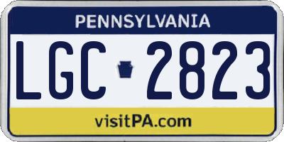 PA license plate LGC2823