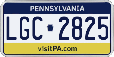 PA license plate LGC2825