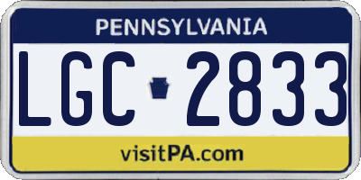 PA license plate LGC2833