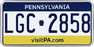 PA license plate LGC2858