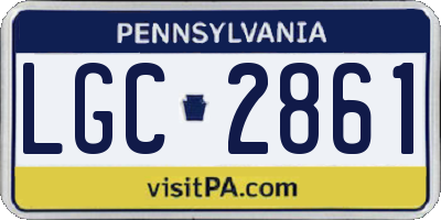 PA license plate LGC2861