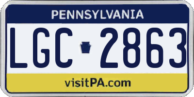 PA license plate LGC2863