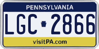 PA license plate LGC2866