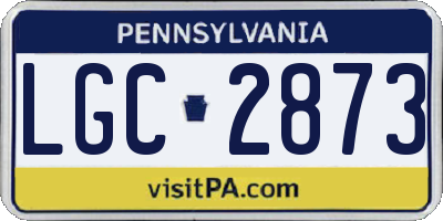 PA license plate LGC2873