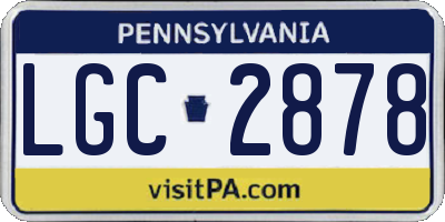PA license plate LGC2878