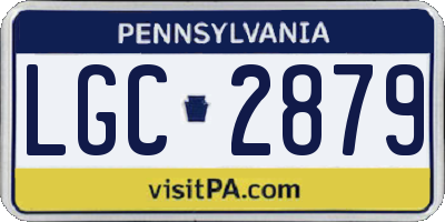 PA license plate LGC2879