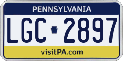 PA license plate LGC2897