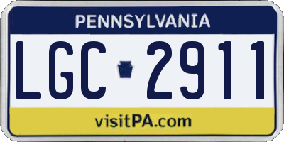 PA license plate LGC2911