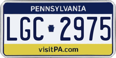 PA license plate LGC2975