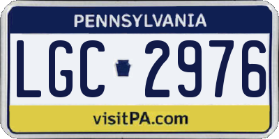 PA license plate LGC2976
