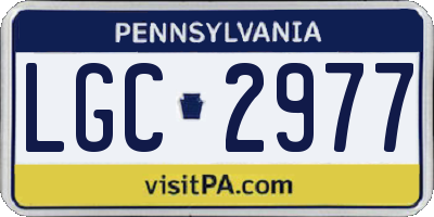 PA license plate LGC2977